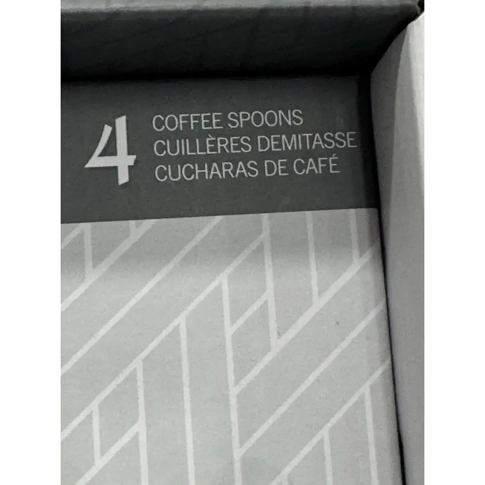 Mikasa EMILIA Hammered Stainless Steel Coffee Spoons Set of 4 NEW